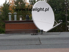 Montaż anteny satelitanej  na dachu
